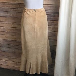 NWT Chico’s Size 0 suede leather boho chic skirt